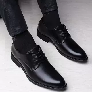 【39-47大码合集】男士商务休闲皮鞋系带一脚蹬男皮鞋工作结婚鞋