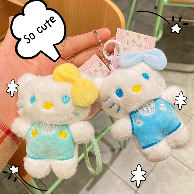 Cartoon Cute Cat Dopamine Pendant (Four Colors) Bag Decoration High-Value Cat Keychain Hanger Wholesale