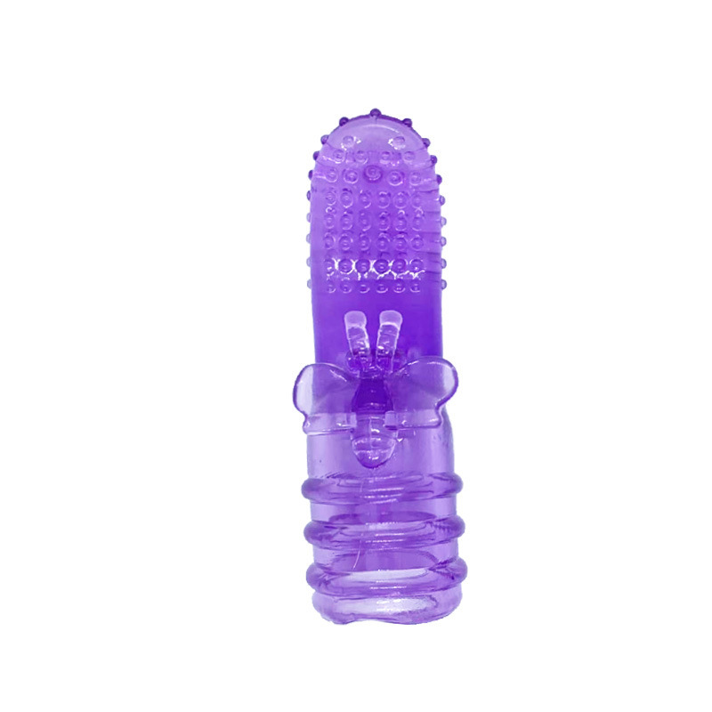 Jumping Egg Headgear Vibrator Accessory with Extended Clitoral Tongue, Purple Soft Silicone — detail image 10