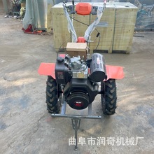 果园除草旋耕微耕机体积小重量轻 齿轮箱链接两驱锄草松土机