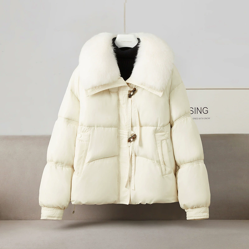 Capacious winter short down jacket with down, 2025 years, western style