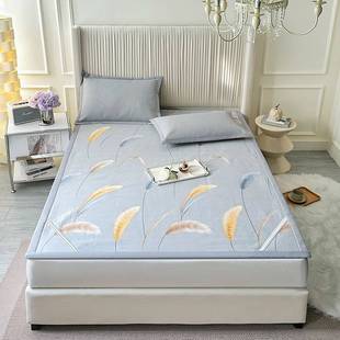 2025 Popular Cool and Skin-Friendly Double-Sided Old Coarse Cloth Mat Three-Piece Set