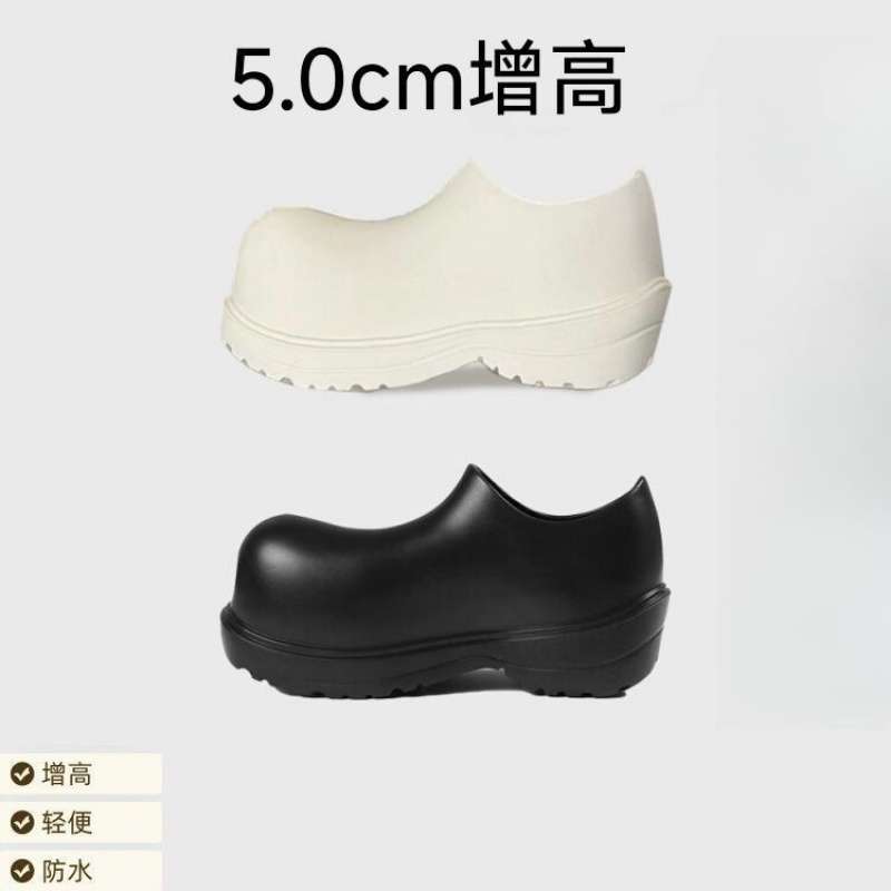 米奇大头雨靴*4JUNKS*橡胶厚底增高鞋子厨师鞋德比鞋男cleanfit