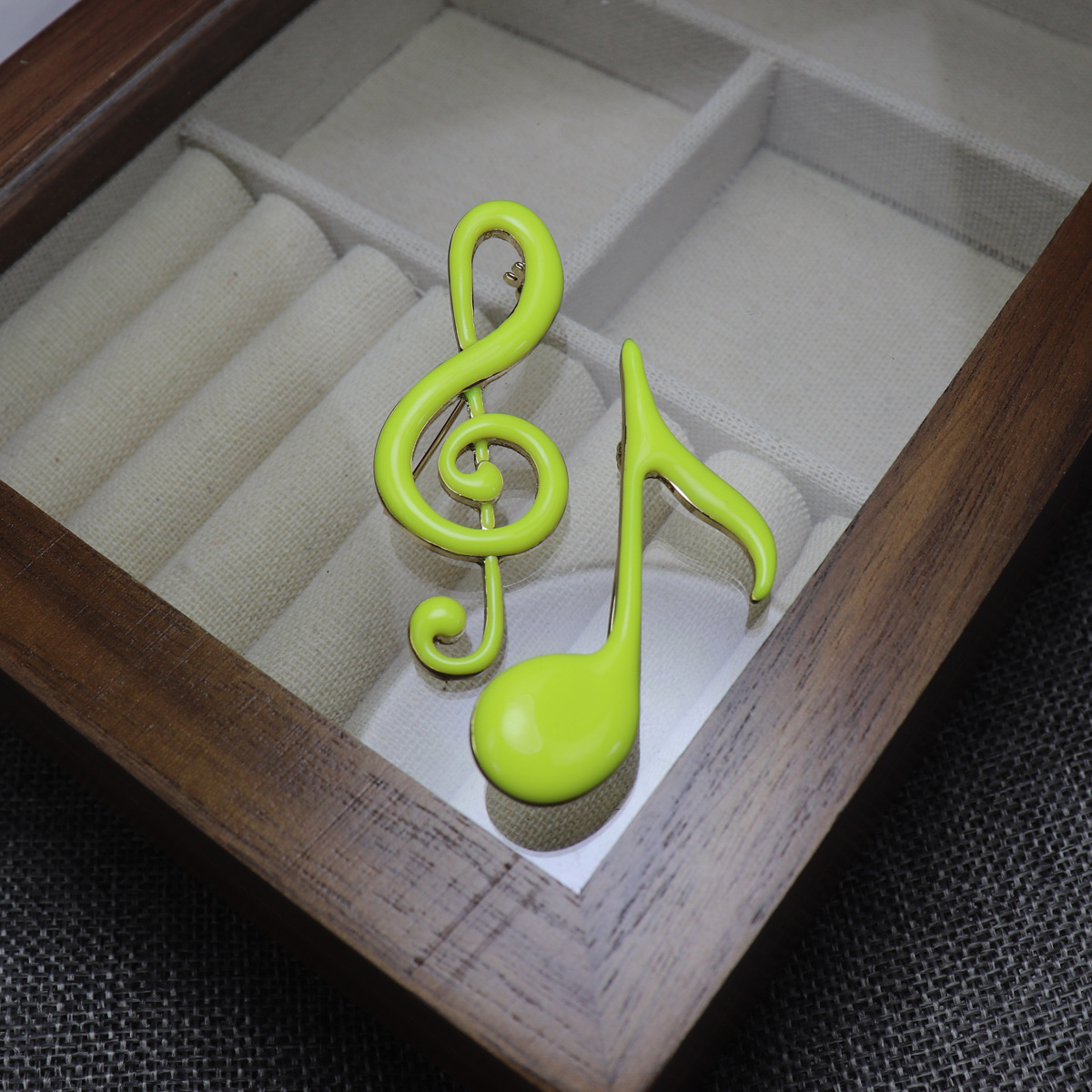 Original Academy Style Multicolor Handmade Enamel Notes Music Student Brooch Corsage Clothing Accessories