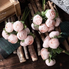 糖果色圓陸蓮仿真花韓式外貿家居裝飾植物手捧花婚慶假花GF16396