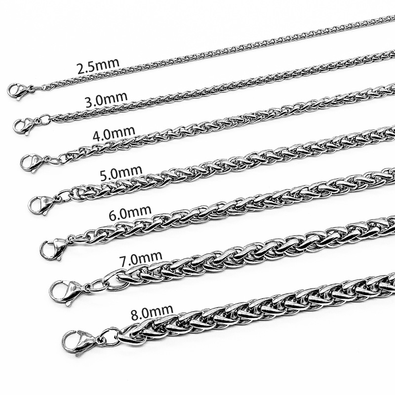 Titanium Steel Necklace Stainless Steel Chain Clavicle Chain Men's and Women's Sweater Chain Jewelry Cross-Border Supply Pendant