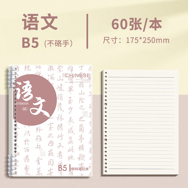 分科目活页笔记本子加厚初中高中生b5九科全套学科课堂活页科目本|undefined