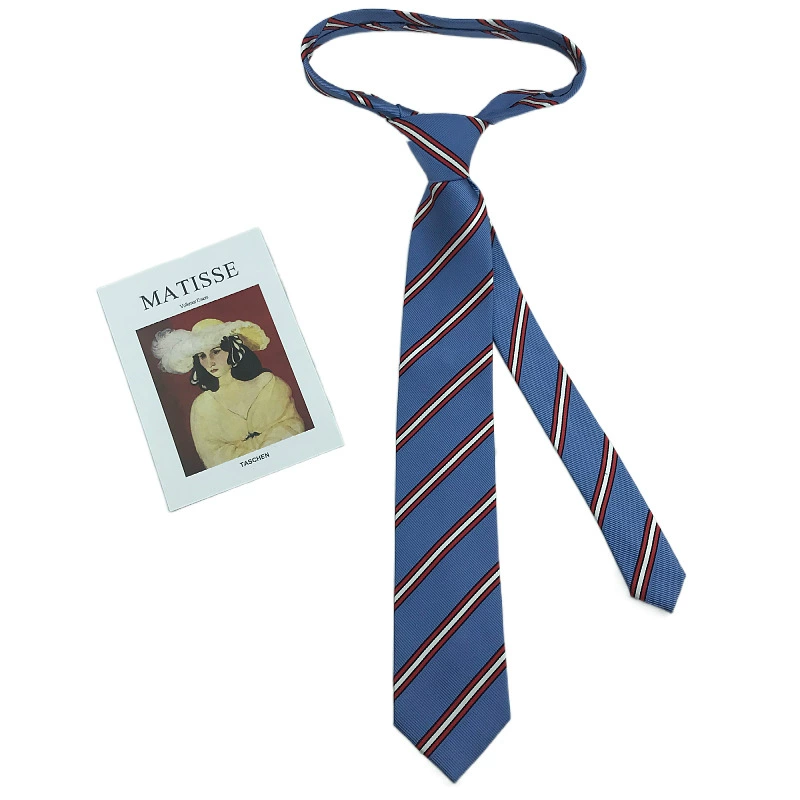 Silk tie, shirt, 7cm, Korean style