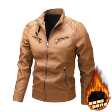 加绒加厚新款皮衣男士皮夹克休闲外套韩版潮流修身青年秋冬季外套