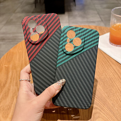 Honor 400 携帯電話ケースに適しています Honor Power 肌の感触カーボンファイバーパターン PC コントラストカラー Honor 400Lite 携帯電話