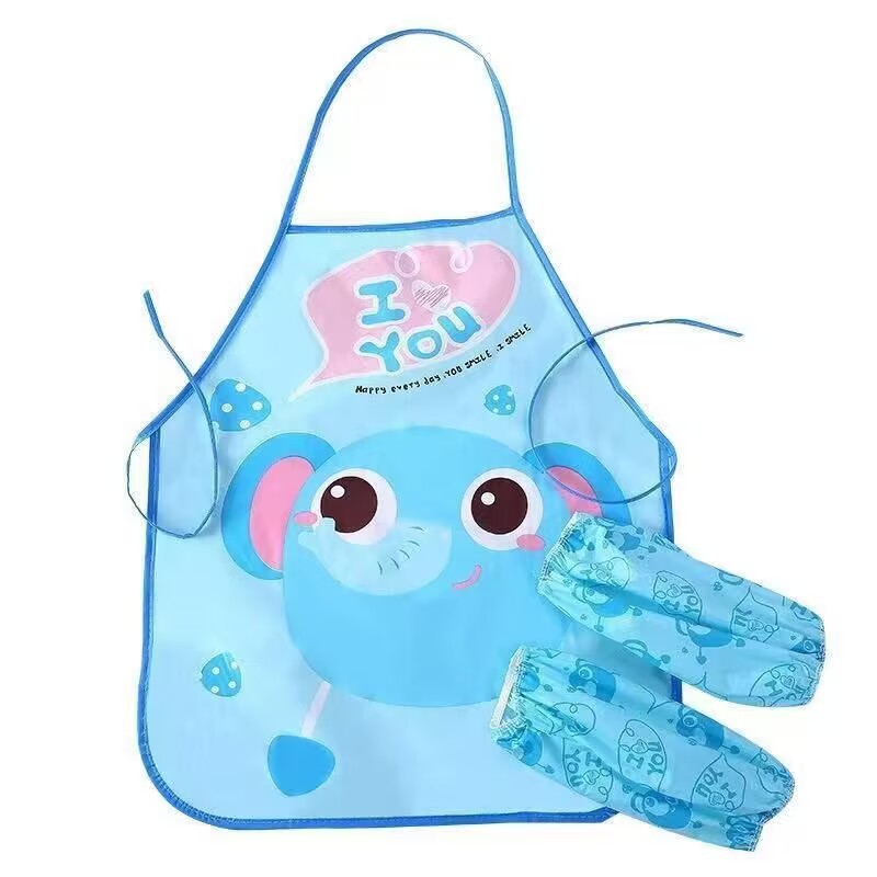 스톨 특수 어린이 앞치마 + 슬리브 (색상 랜덤)