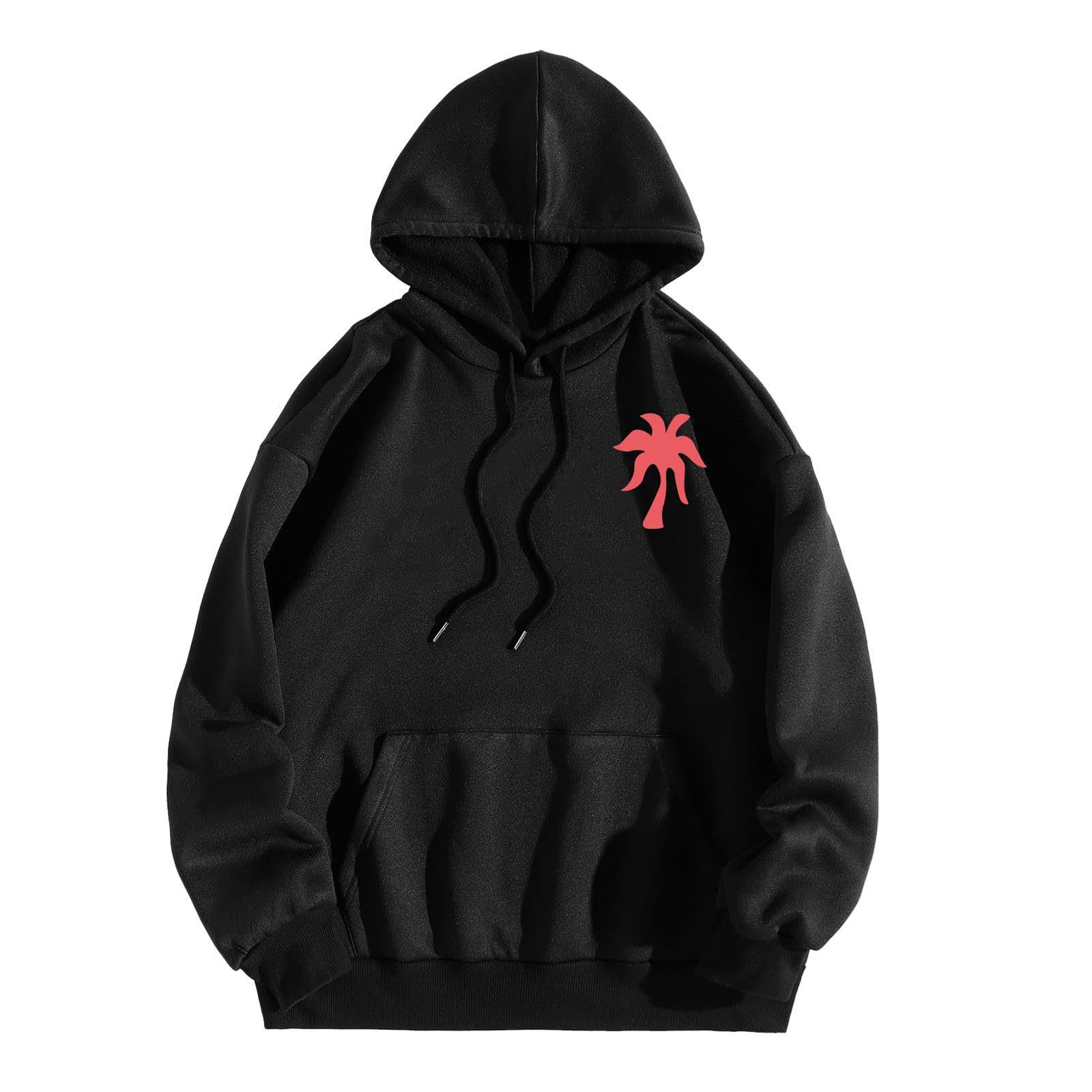 Women's Off Shoulder Hooded Sweatshirt With Threaded Hem_voghion.com