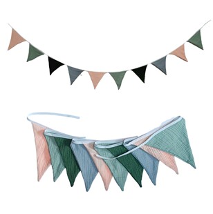 Cotton Cute Birthday Bunting Kidsren's Room Latte Art Kindergarten Hanging Flag Pennant Decoration Arrangement Ins