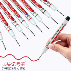 Long head marker woodworking marker pen extended marking tile deep hole multi-purpose oil pen black factory wholesale
