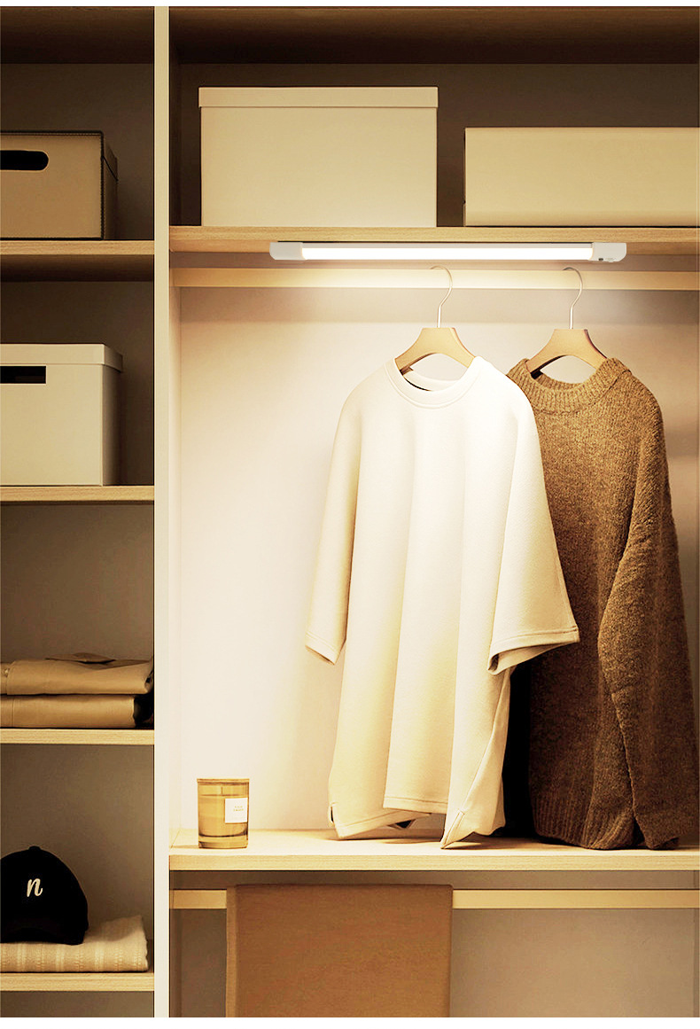 Lámpara de inducción larga lámpara de mesa ultra-delgada luz de noche luz de la noche al por mayor lámpara de inducción del cuerpo humano armario dormitorio LED