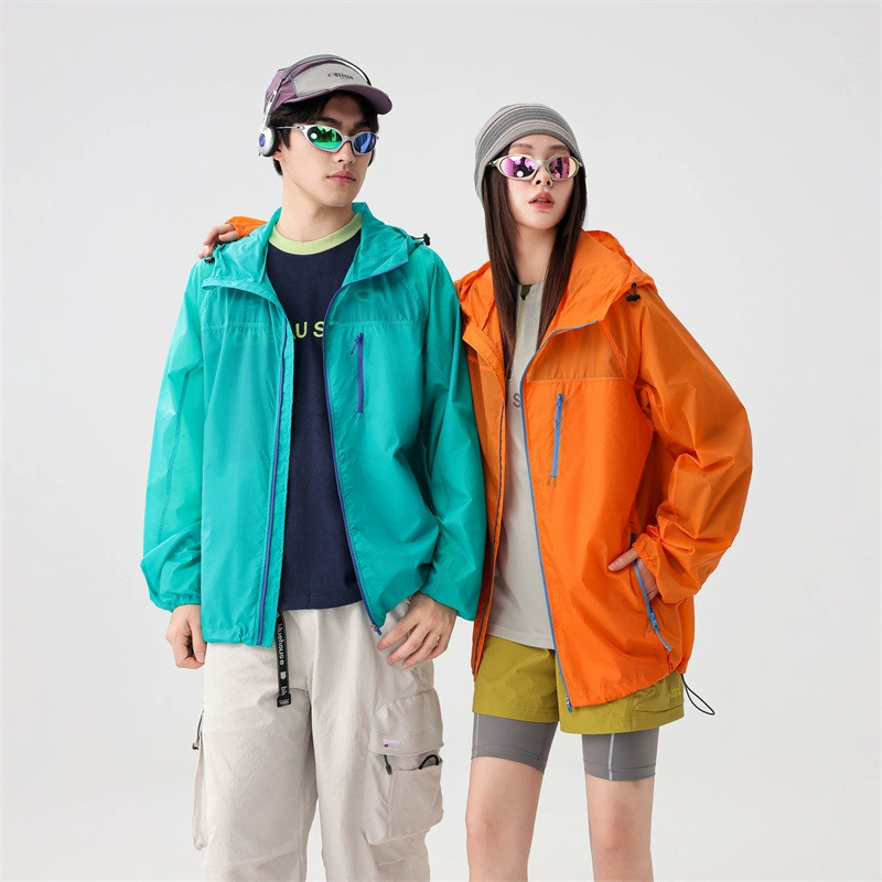 Высококачественная одежда для кожи UPF50+ для трансграничных видов спорта на открытом воздухе, может открываться двумя способами, тонкий летний стиль, популярная прямая трансляция.