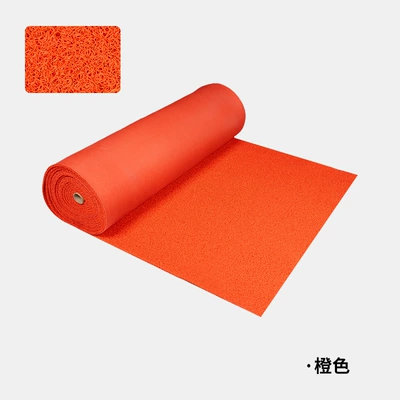 Universal Pvc Car Floor Mats, Encrypted Flat-Bottomed Wire Loop Roll Material, Can Be Cut, Non-Slip, Thickened, Waterproof Mats for Cross-Border Sales (Ayaqaltılar (Kovriklər)) - 129-orange