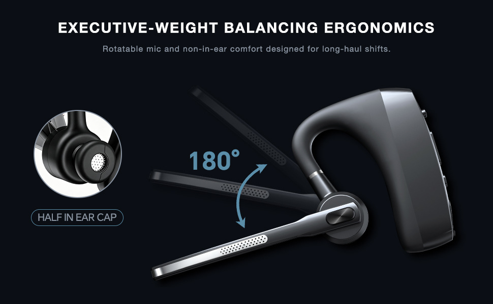 Cross-border bestseller single-ear smart AI noise-canceling Bluetooth headset with long battery life, hands-free for car use, wind noise and tire noise reduction, high sound quality