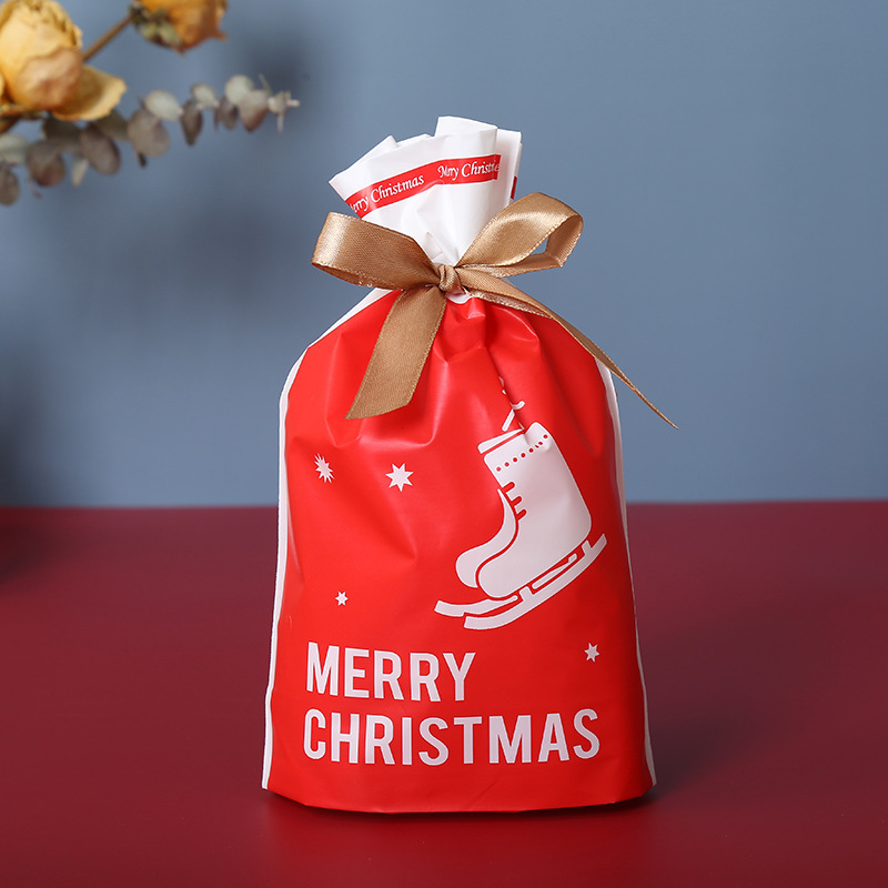 クリスマスプレゼントのお菓子の束口焼き包装袋牛圧延糖雪花ショートニング包装袋キャンディービスケット巾着袋|undefined