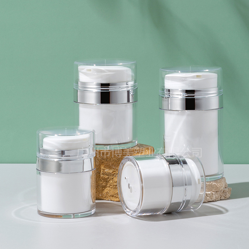 现货亚克力化妆品瓶包材真空瓶塑料按压分装瓶子50100g膏霜面霜瓶