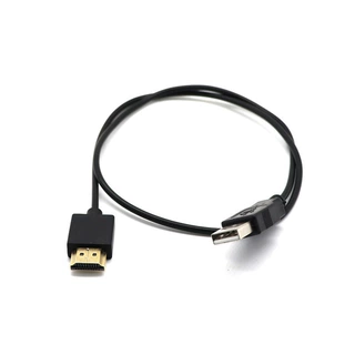 USB转HDMI公供电线，0.5米HDMI线 HDMI公对USB电源连接线黑色现货