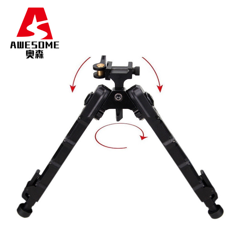 工厂跨境 6寸-9寸金属连体V9两脚架 98k配件支架可伸缩