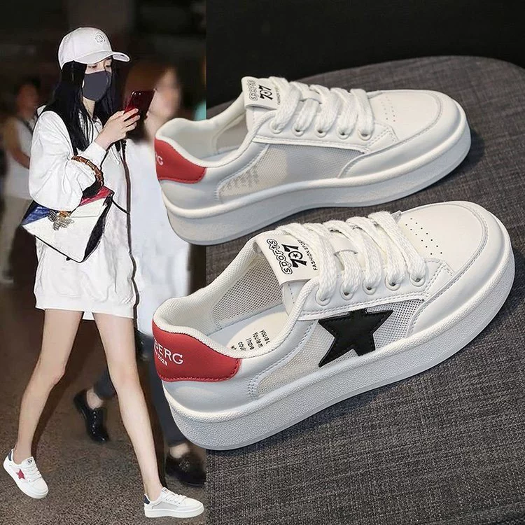 [Спот] сетчатые маленькие белые туфли для женщин летом