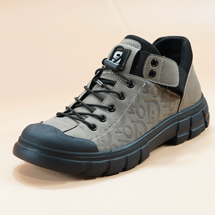 2025 новая мужская обувь весной кожаная дышащая дикая тенденция толстая подошва нескользящая обувь на открытом воздухе повседневная обувь мужская походная обувь