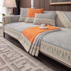 四季通用雪尼爾精密提花沙發墊現代簡約拼接防滑沙發坐墊巾批發