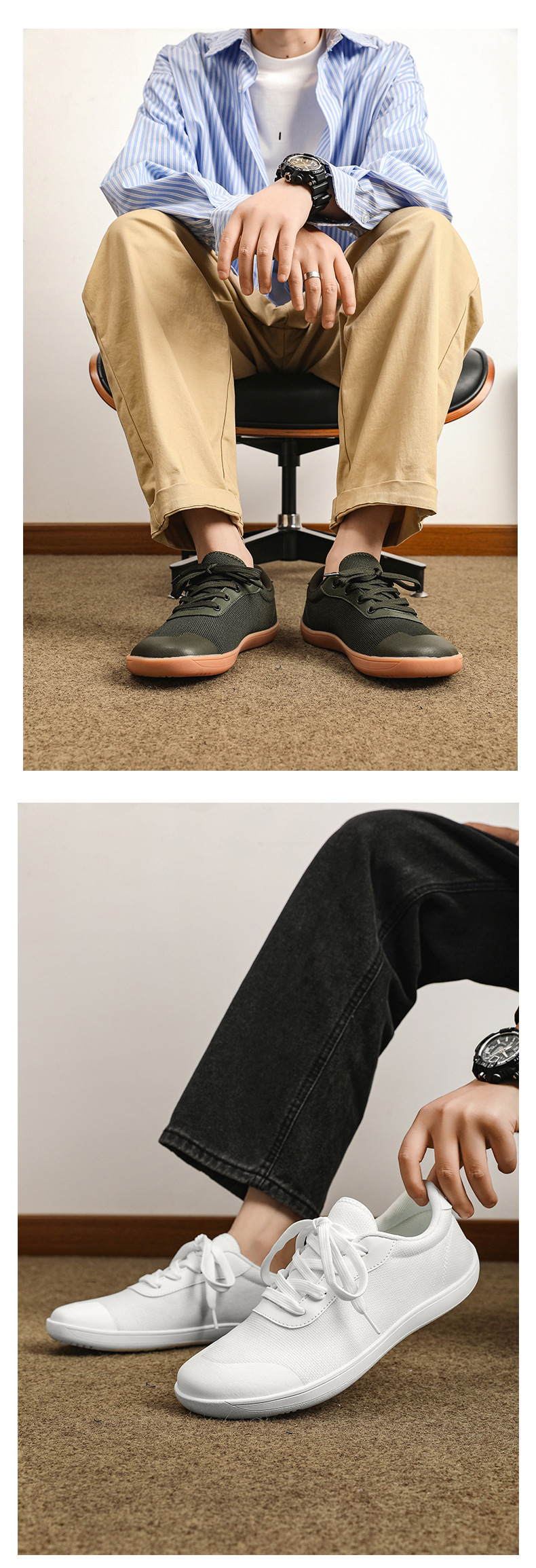 cross-border plus size summer new wide toe men's shoes breathable mesh running shoes men's wide last trendy casual sneaker undefined