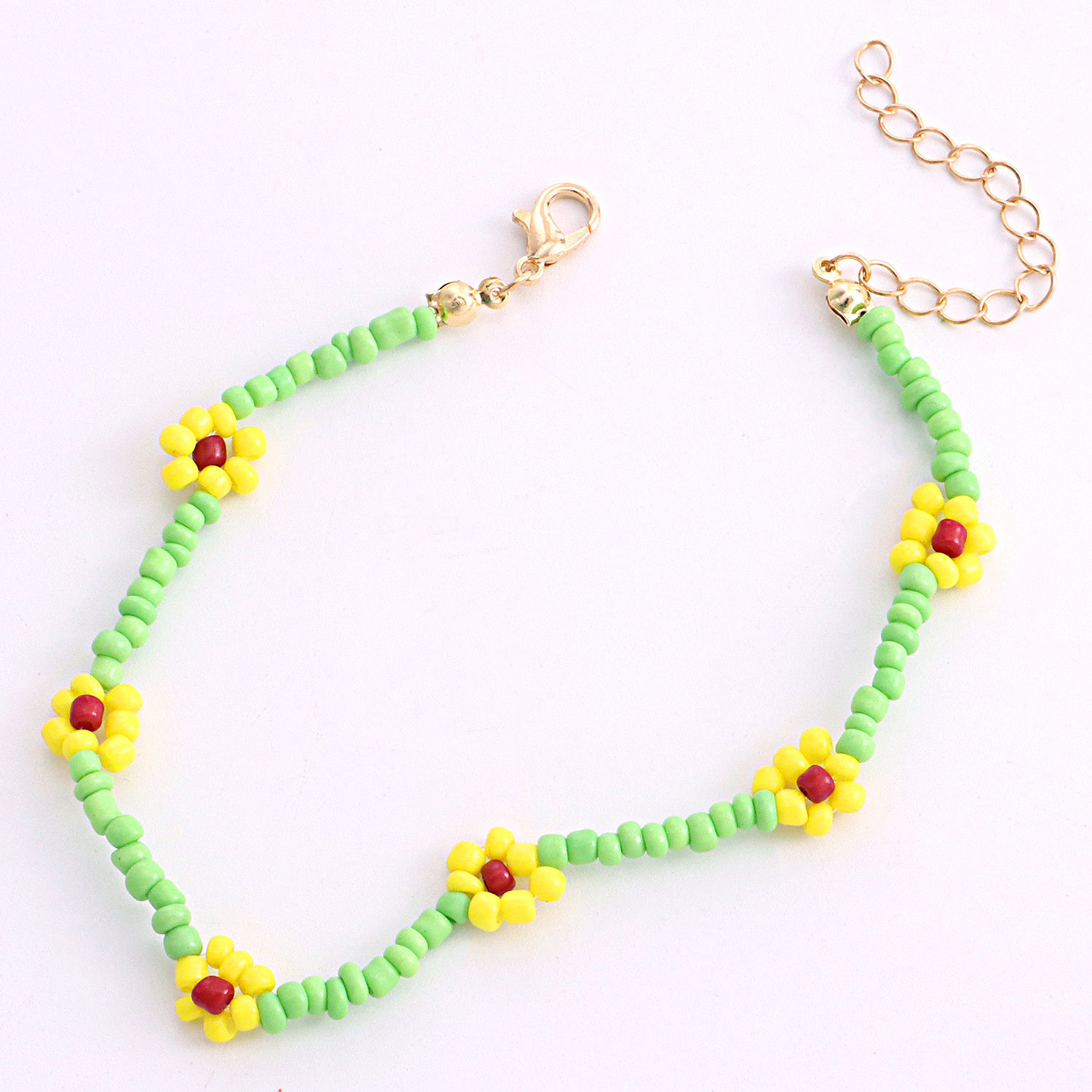 Fashion Flower Beaded Anklet