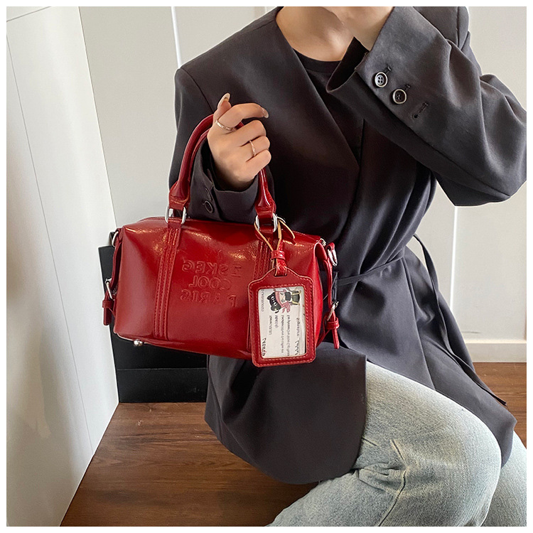 Korean version hand-held bowling bag for women 2025 new retro niche commuting pillow bag versatile single-shoulder crossbody bag undefined