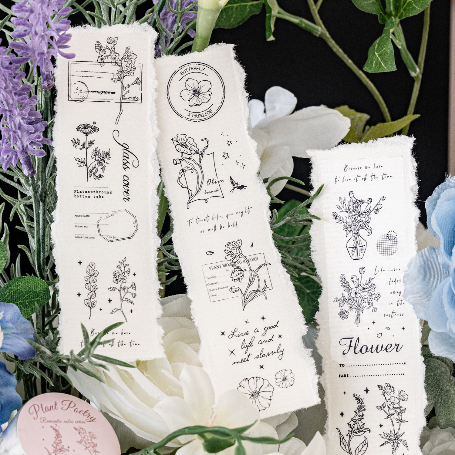 Cinta de cuenta manual Mo Mo PET Notas románticas Material simple retro ligero Material de cuenta manual de bricolaje Collage decorativo