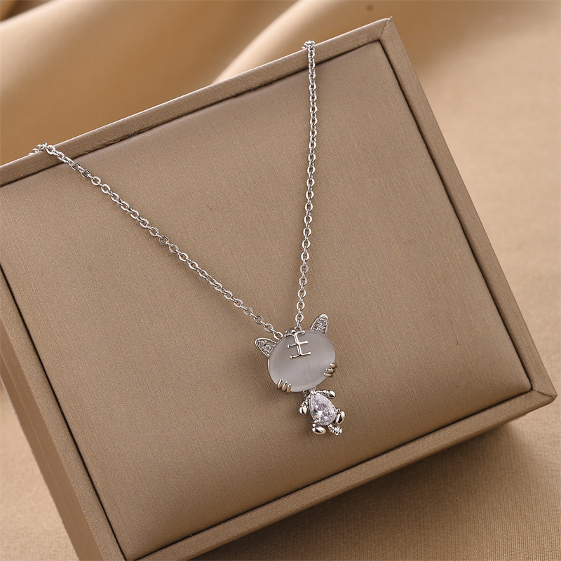 Collar de acero de titanio para mujeres simple y versátil estilo ligero de lujo nicho diseño de alta calidad no decoloración joyería de cadena de clavícula al por mayor