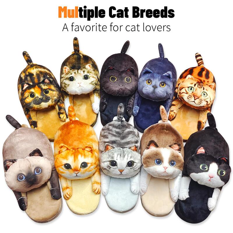 Cat Slippers Spot Comfortable Non-slip Cotton Slippers EVA Cute Girl High-end Gift Gift Box Cross-border New Artificial Cat Cat Slippers Spot Comfortable Non-slip Cotton Slippers EVA Cute Girl High-end Gift Gift Box Cross-border New Artificial Cat