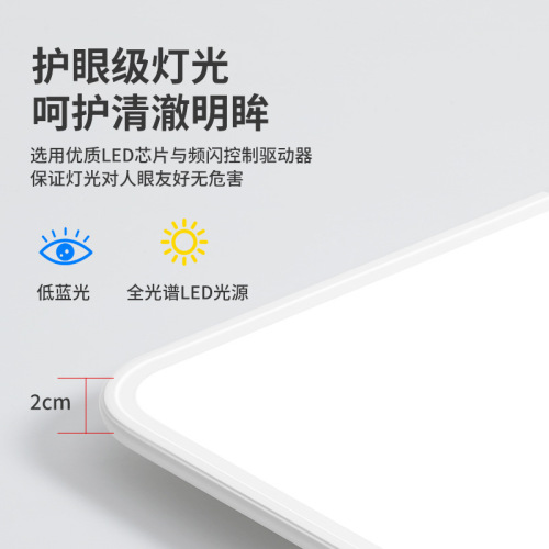 Full Spectrum Eye-Caring LED Flush Mount Lamp Household Living Room Creative Bedroom Modern PuRui Lighting Decor Factory Whole House