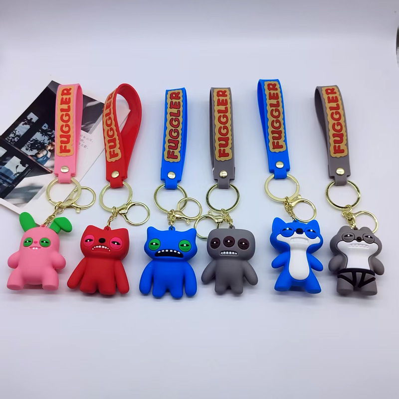 Cross-Border Fuggler Big Teeth Cute Monster Keychain Pendant Tooth Treasure Ugly Monster Doll Car Pendant Cross-Border Fuggler Big Teeth Cute Monster Keychain Pendant Tooth Treasure Ugly Monster Doll Car Pendant