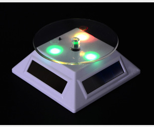 Solar display stand with lights jewelry jewelry mobile phone display rack rotating square tripod colorful lights White Light Booth dual-purpose