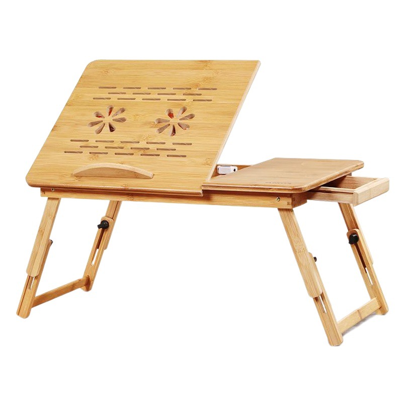 Creativo simple escritorio portátil pequeño escritorio para cama dormitorio perezoso estudio escritorio simple Escritorio de Bambú