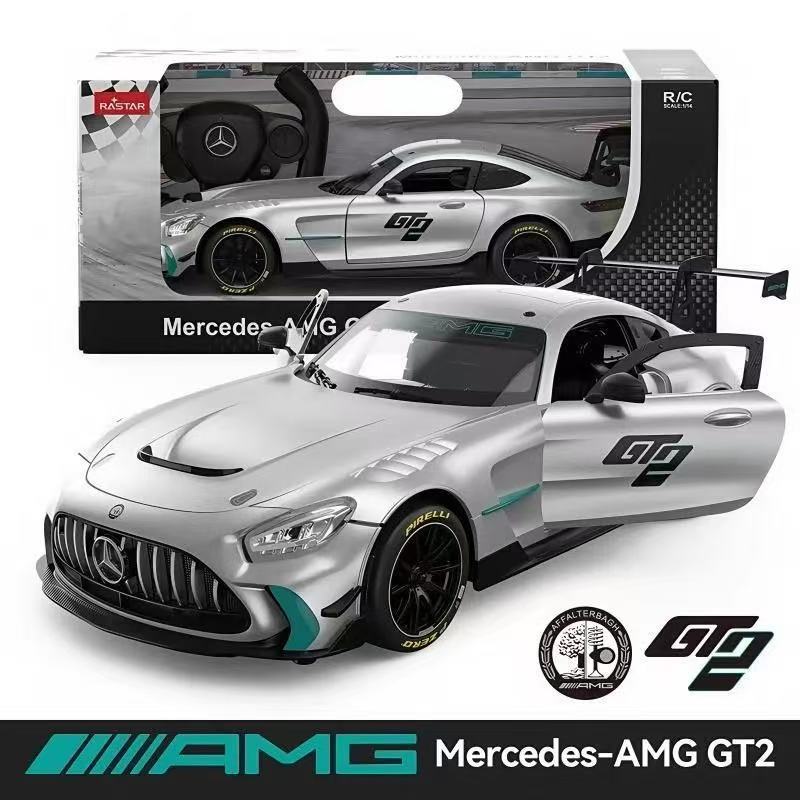Rastar Xinghui Remote Control Car Model Mercedes-Benz Amggt2 Sports Car USB Charging Toy Gift Collection Ornaments 1:14