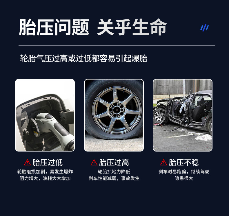 Car Air Pump 12V Portable Tire Inflator Digital Tire Pressure Gauge Electric Air Pump Car Air Pump