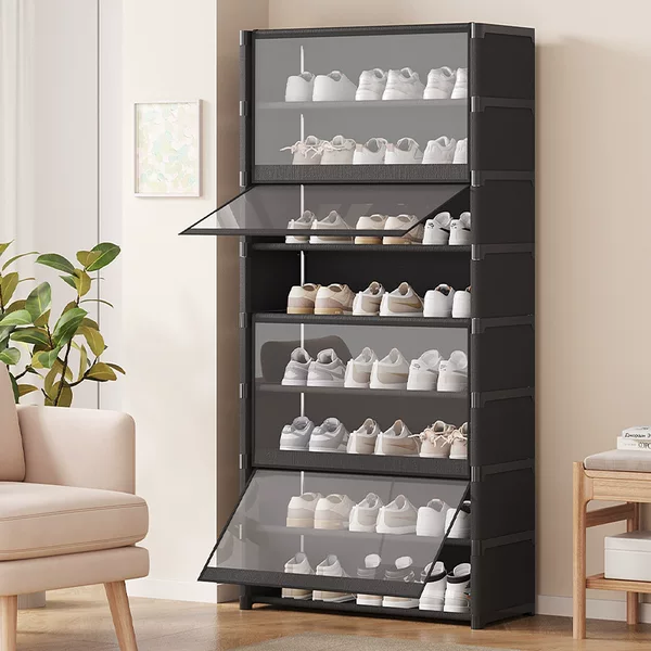 Shoe Cabinet Home Doorway Large Capacity Transparent Dustproof Entrance Cabinet Modern Simple Small Apartment Shoes Storage Cabinet Shoe Rack
