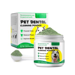 Cross-Border Pet Tooth Cleaning Powder Dog Breath Freshener Powder Containing Probiotics for Bad Breath Tartar Removal Powder