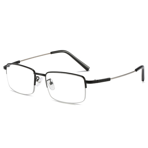 Stylish Metal Reading Glasses with Single Lens Changeable Memory Titanium Outdoor Phone Reading Glasses for Men, Factory Wholesale