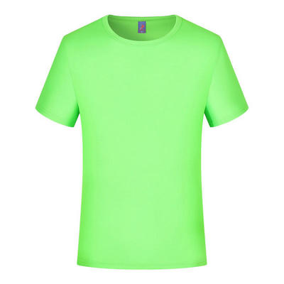 批发小方格速干圆领短袖定制广告衫工服班服运动服印logo来图定制