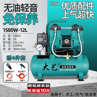 Small air compressor 220v Hava kompressorları - 1580w-12l-double-air-intake