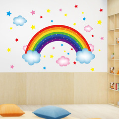Wall sticker manufacturer wholesale new rainbow bedroom living room removable decorative wall sticker HM92070
