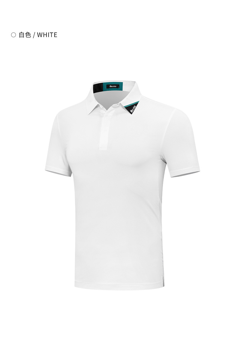 Áo phông thể thao nam ngắn tay chơi golf MMO EYES, chất liệu co giãn cao thoáng khí — M23YF002-Áo màu xanh lá cây, M23YF005-Áo màu xám, M23YF004-Áo màu đen, M23YF005-Áo màu trắng chi tiết 17
