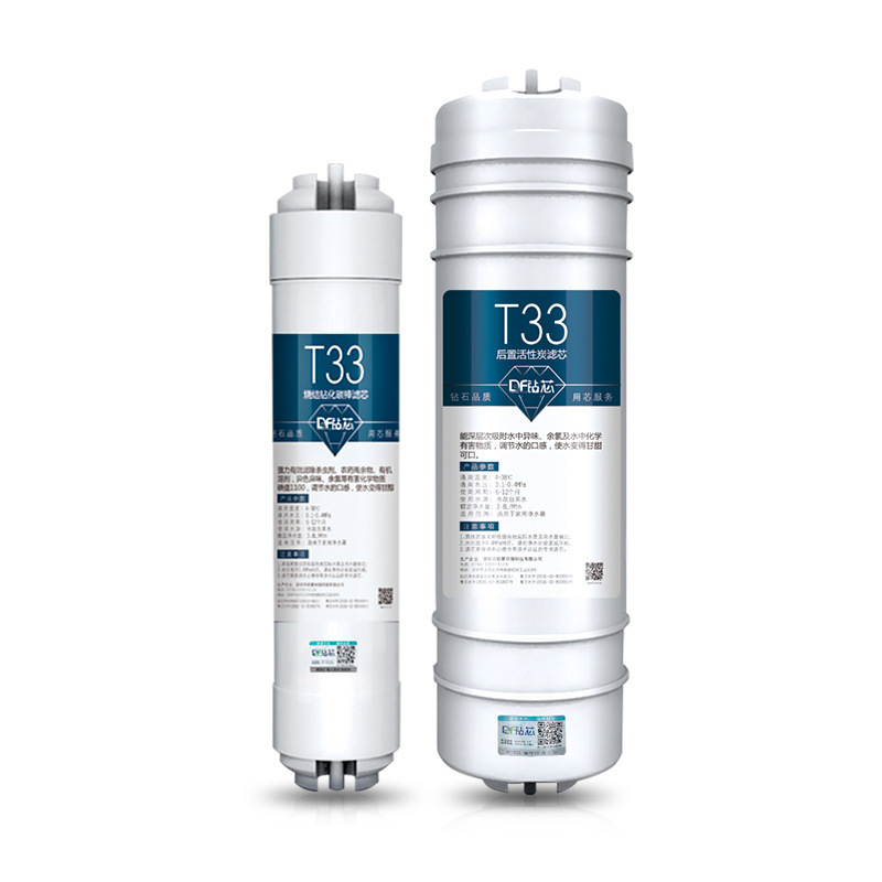 Elemento de filtro purificador de agua de carbón activado de sabor trasero 10 pulgadas conexión rápida accesorios de elemento de filtro de purificador de agua de cocina de alto valor de yodo