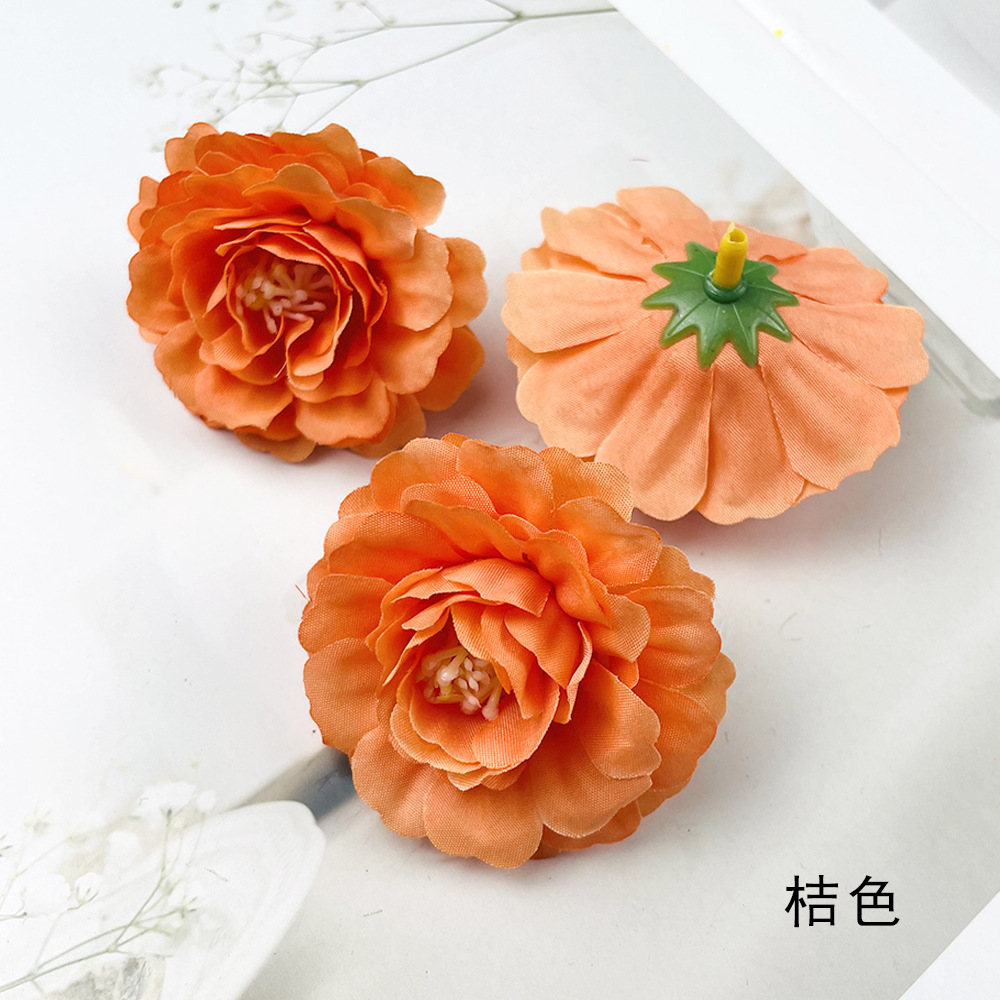 Simulación de flores de rododendro otoñal auditorio de bodas fotografía de guía de carretera decoración del hogar pequeña flor de peonía diy horquilla tocado 6cm